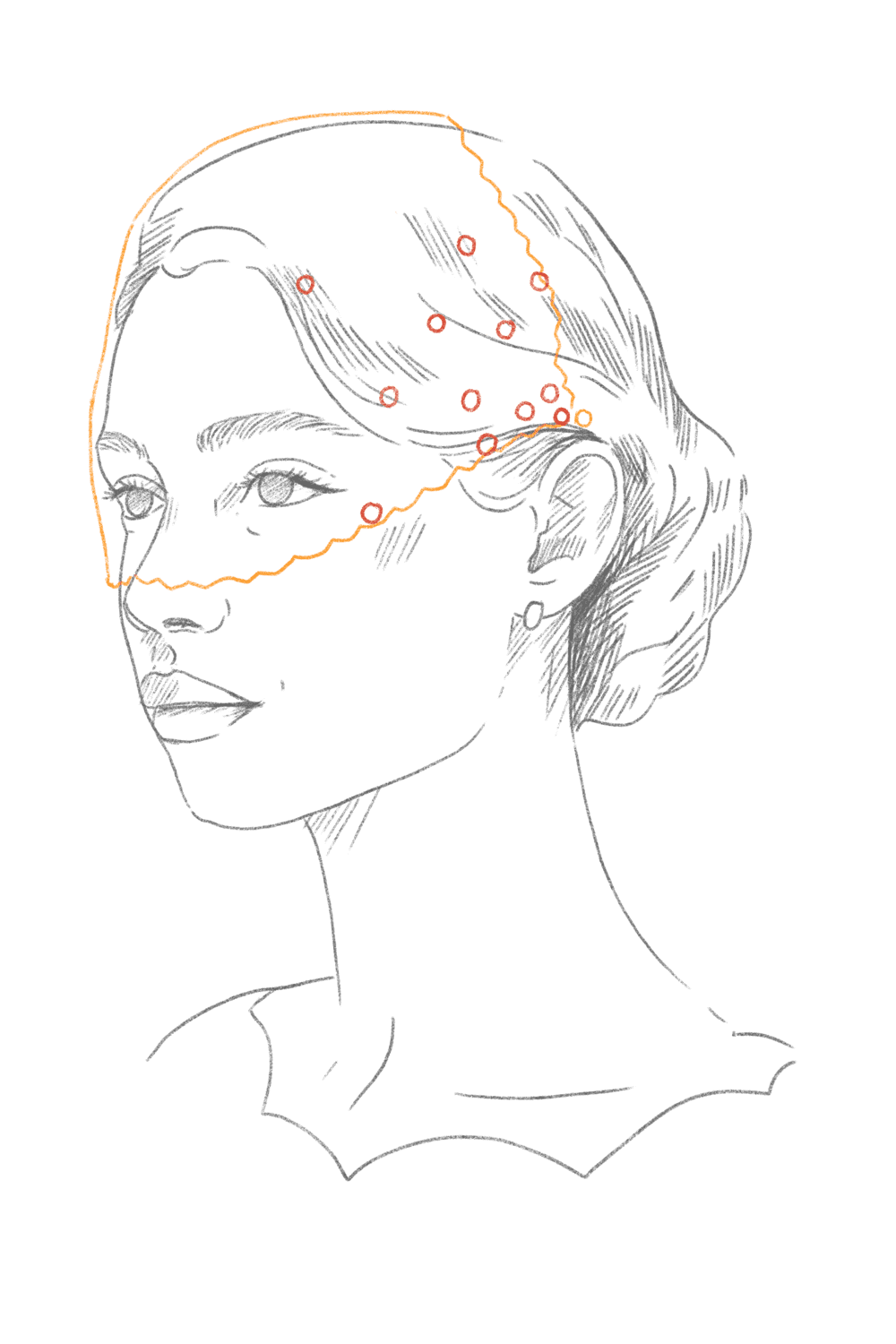 Dessin du modèle Dahlia porté